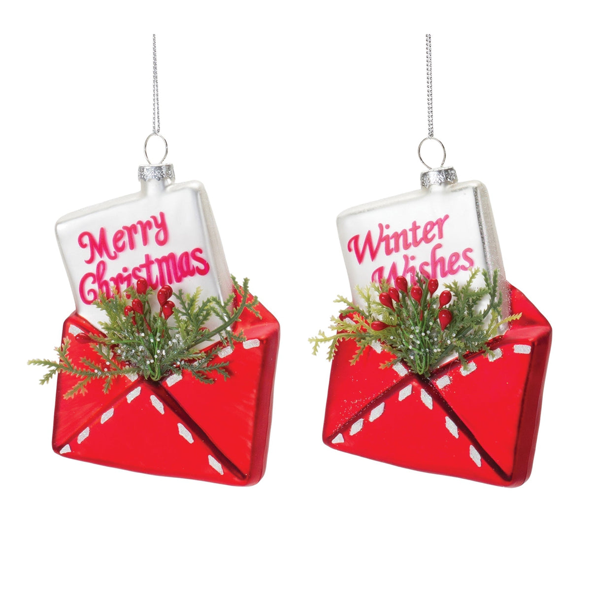 Glittered-Glass-Santa-Letter-Ornament-(Set-of-12)-Christmas-Ornaments