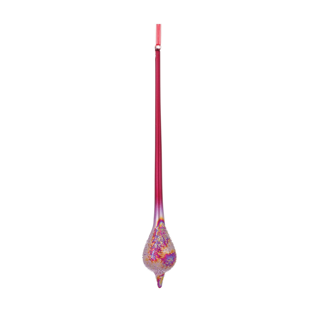 Irredescent Glass Drop Ornament (Set of 6)