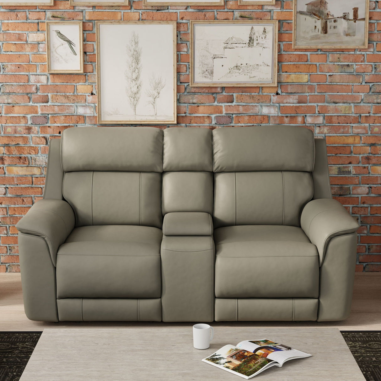 Oslo - Dual Power Reclining Loveseat with Console