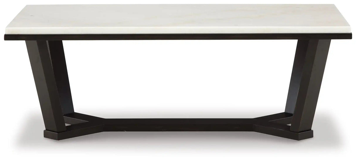 Fostead - Rectangular Cocktail Table - White / Espresso - Best Buy Furniture