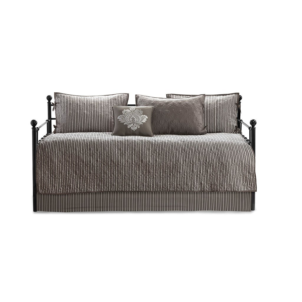 6 Piece Reversible Daybed Cover Set Dark