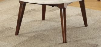 Gasha - Coffee Table - White Marble / Walnut - Best Buy Furniture