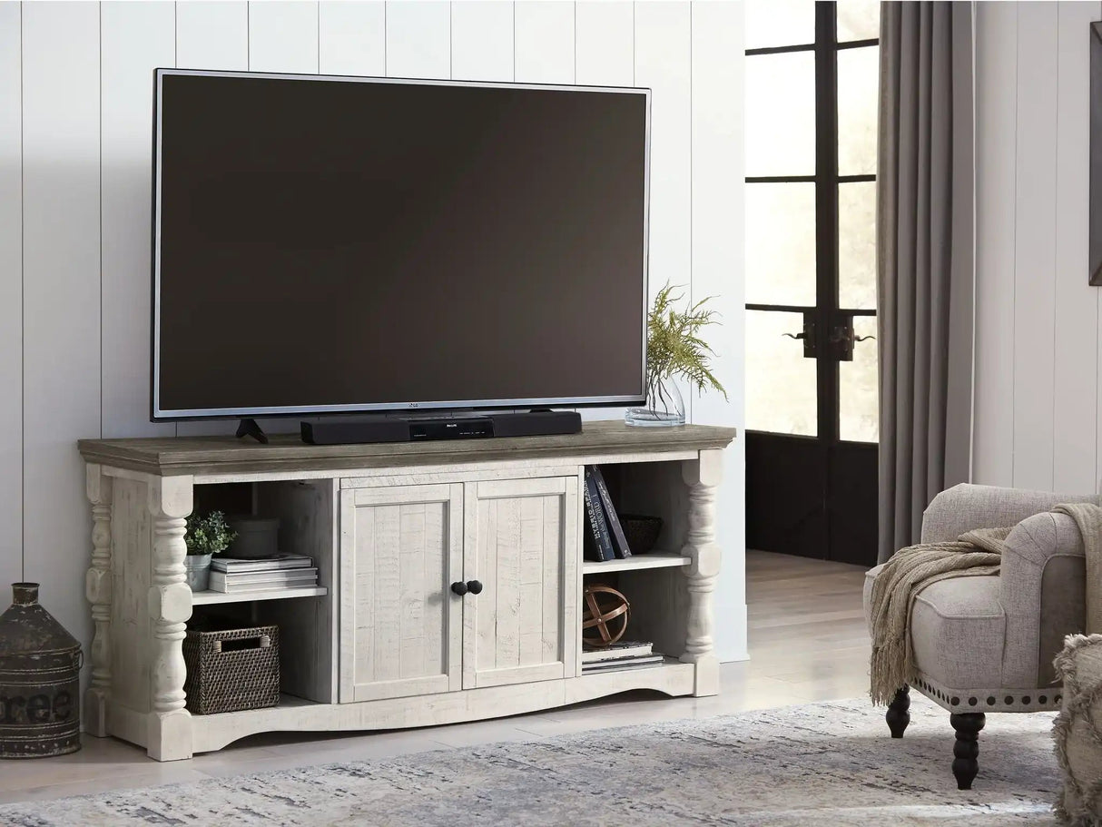 Havalance - Extra Large TV Stand - 2 Doors - Brown / Beige