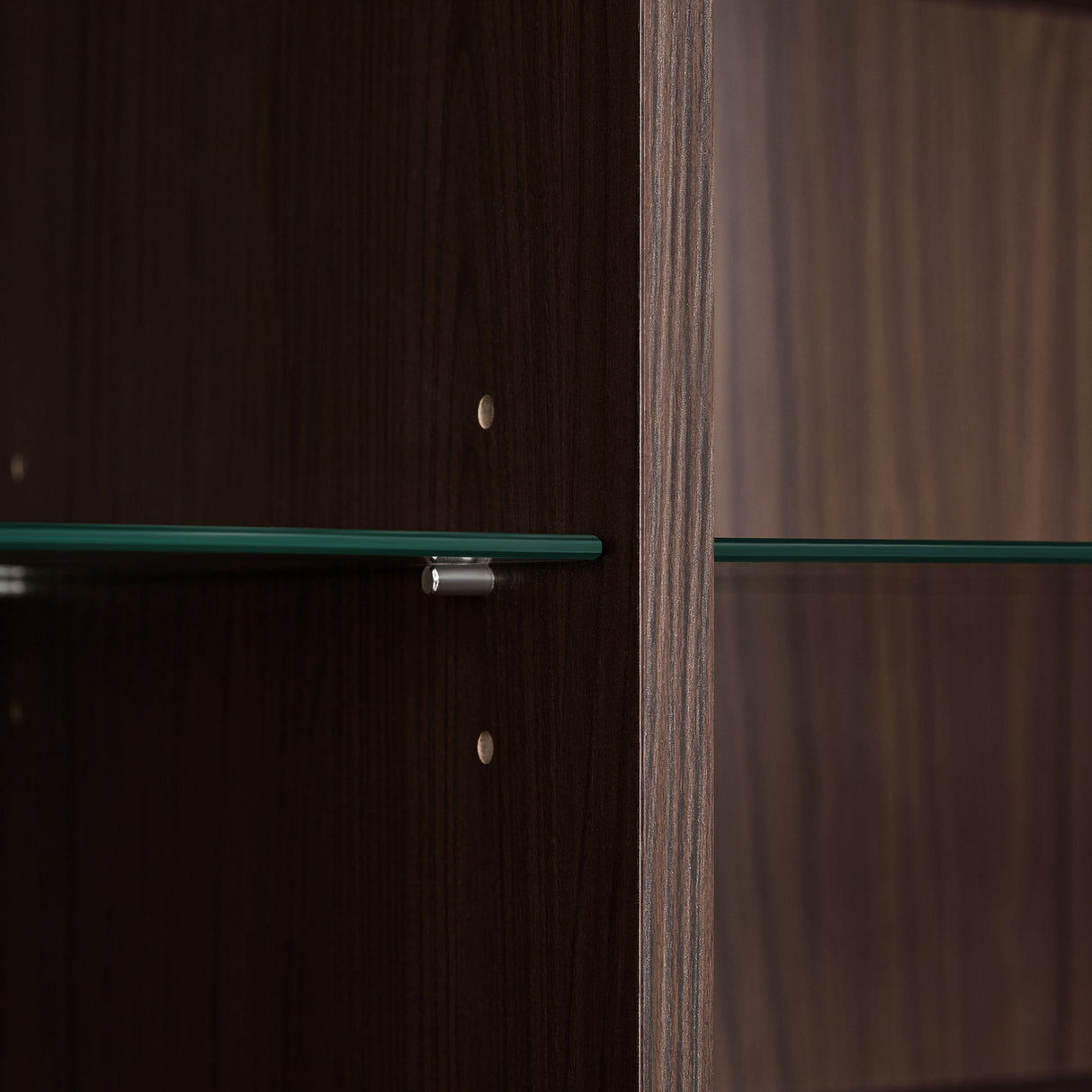 Modern Minimalist Style LED Curio Cabinet With Tempered Glass Door, Metal Legs