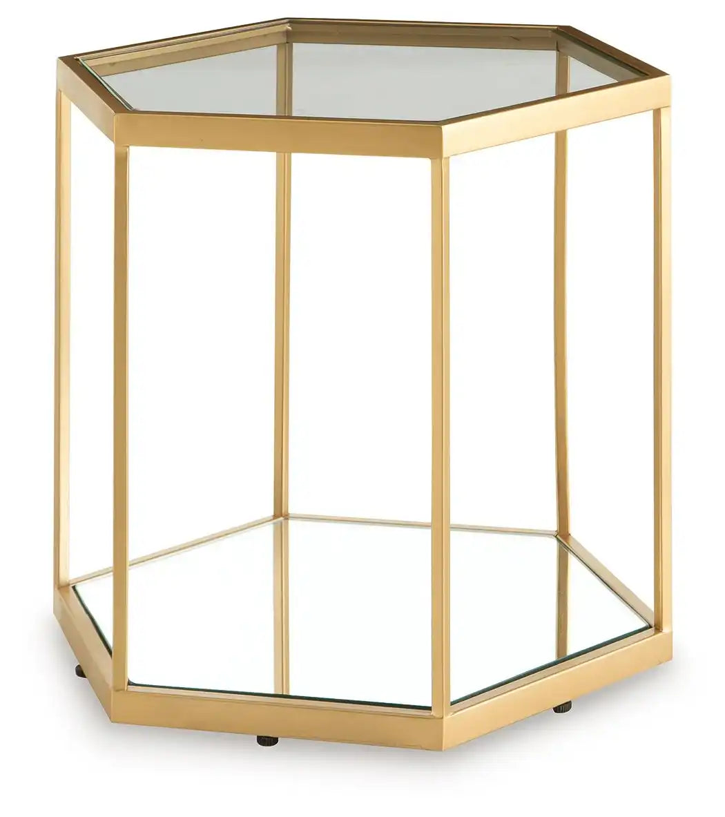 Veerwick - Accent Cocktail Table - Gold Finish - Best Buy Furniture