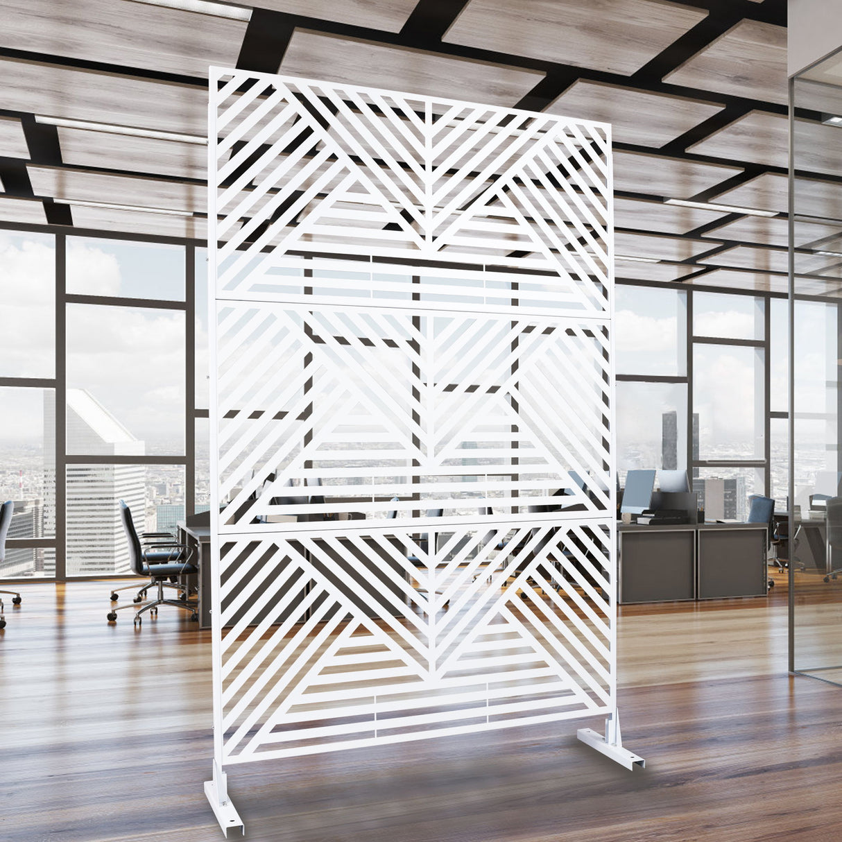 Freestanding Outdoor & Indoor Freestanding Metal Privacy Screen