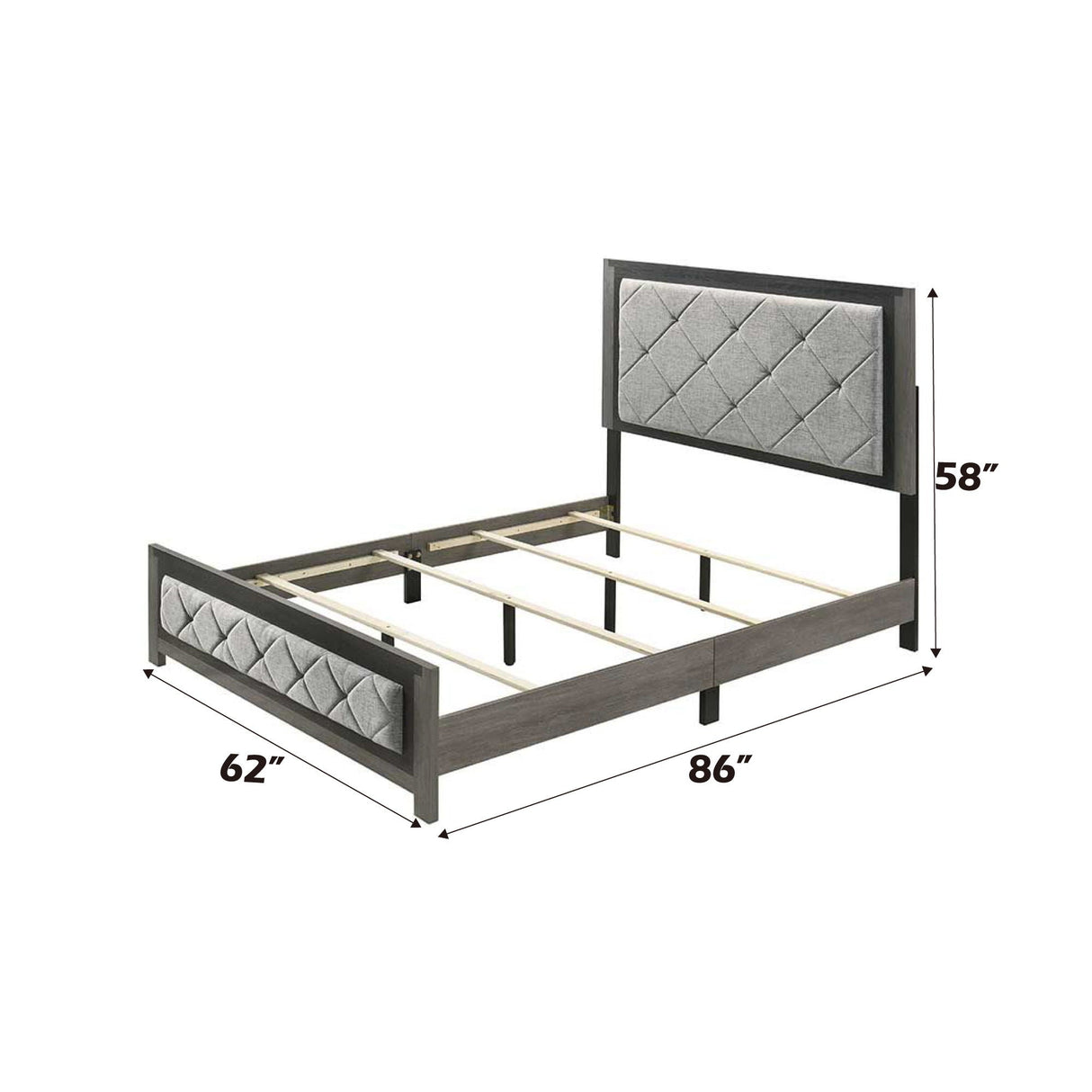 Jehoram Queen Bed Gray