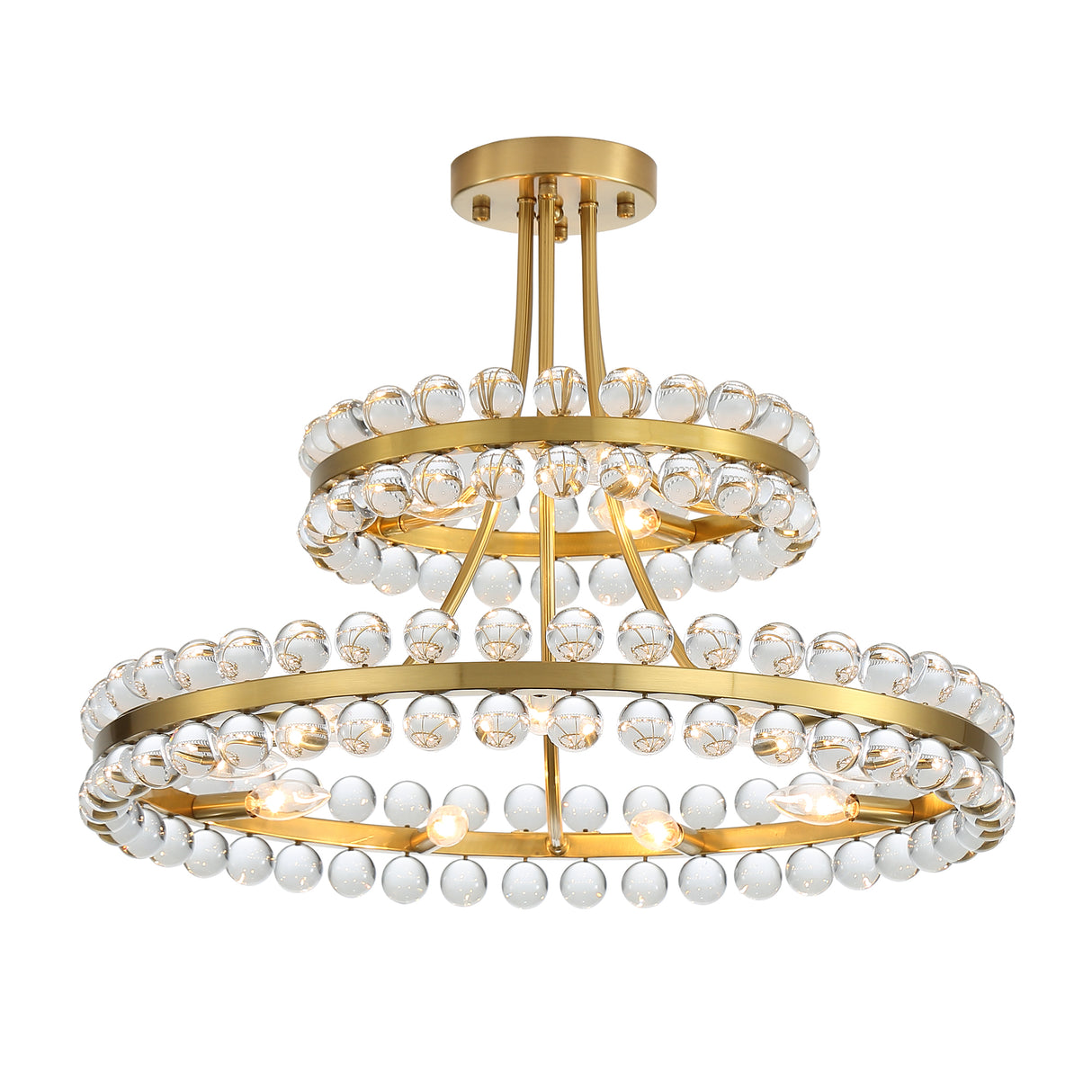 27-Inch Luxury Crystal Ball Chandelier