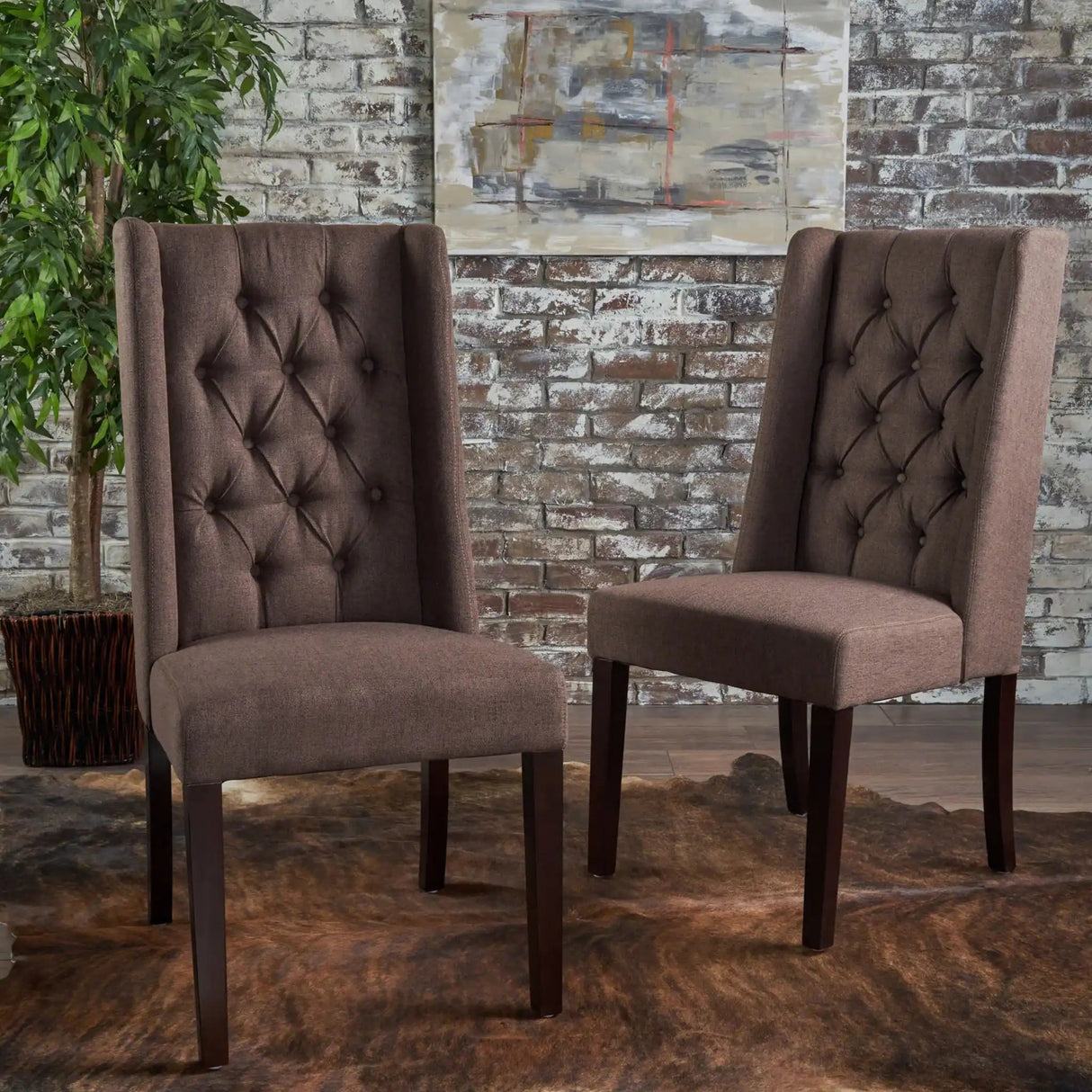 Sophisticated Tufted Dining Chair With High Back Design - Best Buy Furniture