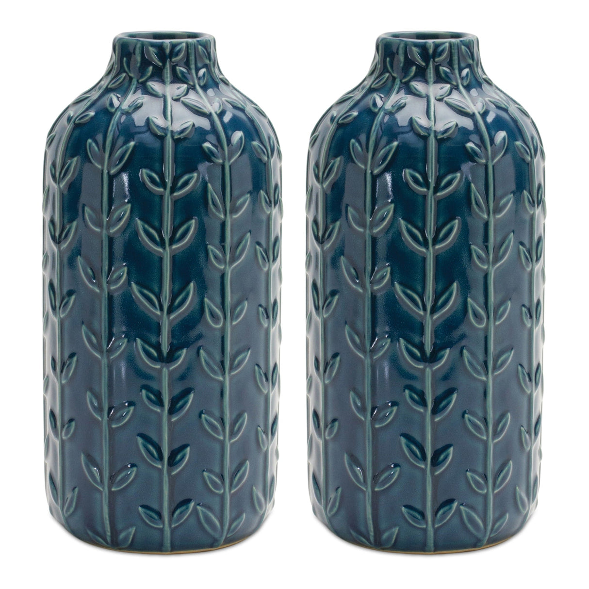 Ceramic leaf vase (set of 2)