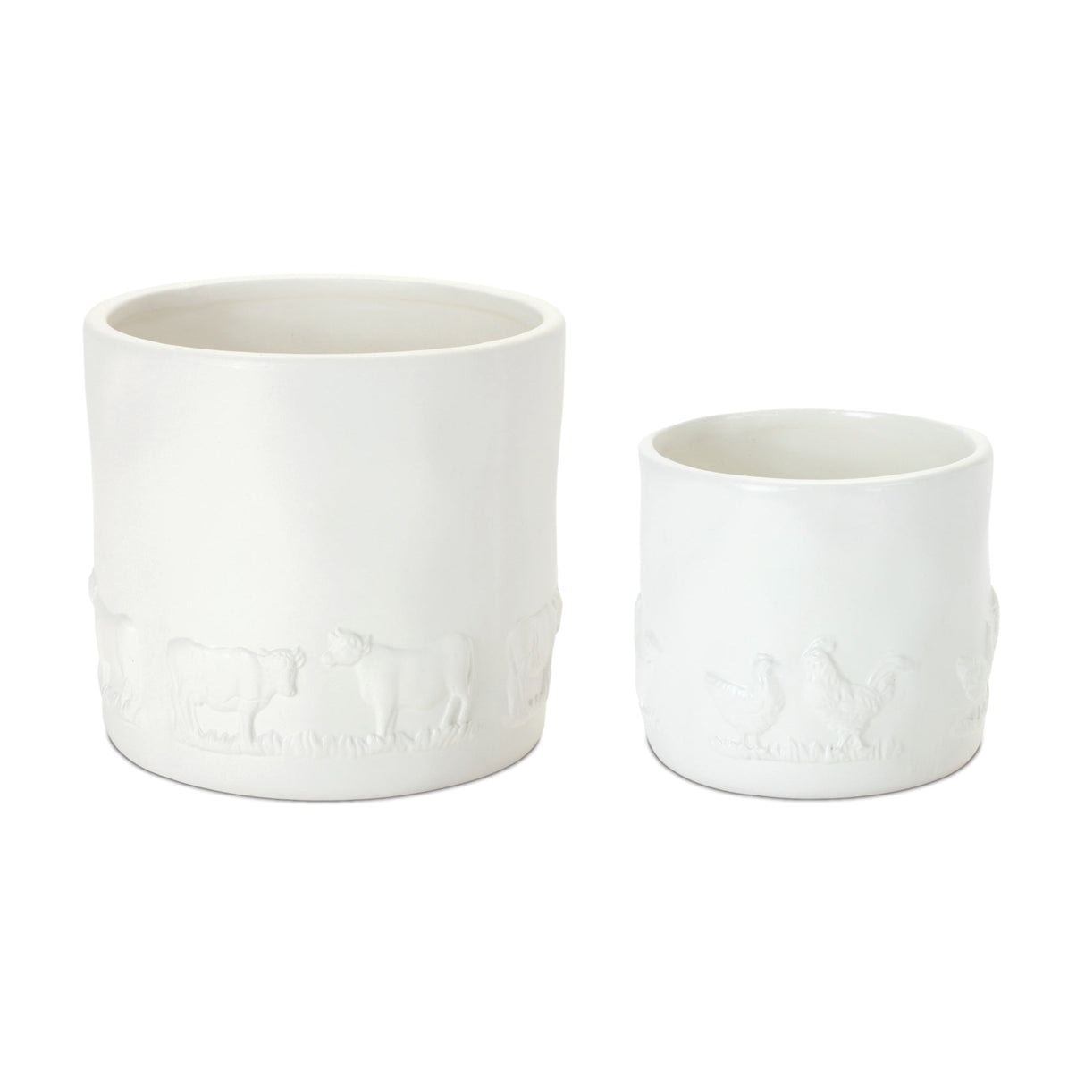 Ceramic-Farm-Animal-Planter-(Set-of-2)-Pots-&-Planters