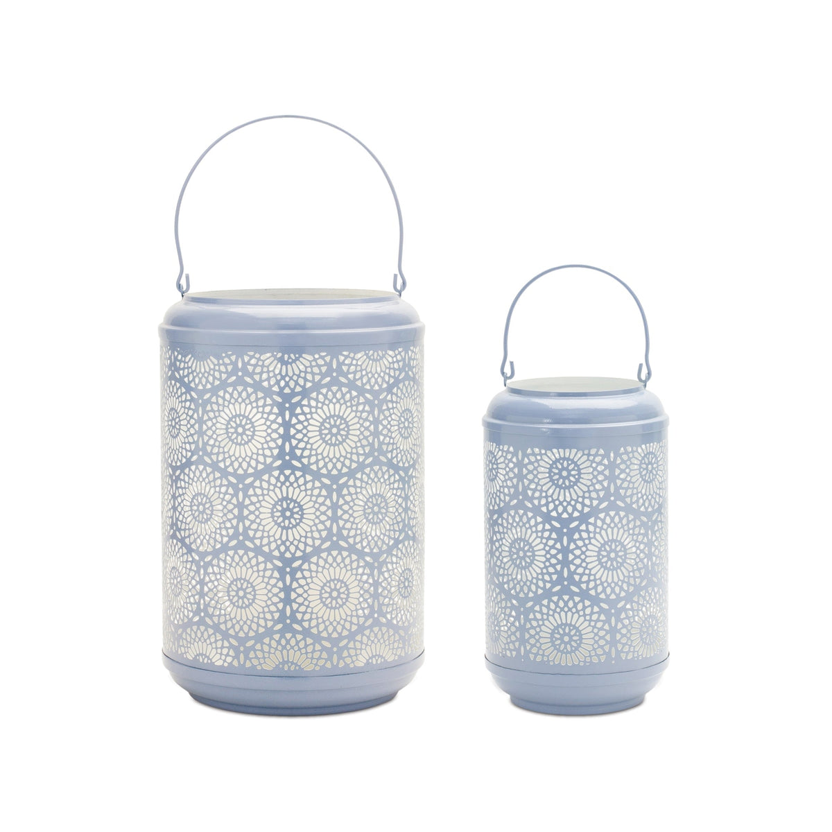 Punched-metal-lantern-candle-holder-(set-of-2)-Candle-Holders