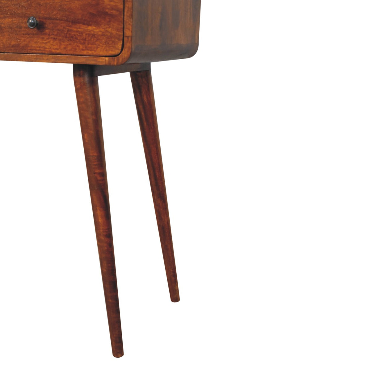 Solid Wood Triple Curved Chestnut Console Table