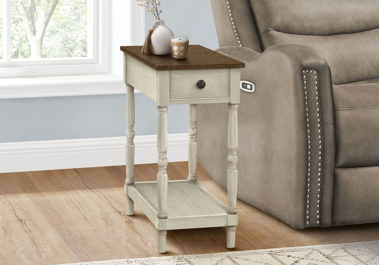 Accent End Table, 2 Tier, Storage Drawer, Traditional Stylish Design - Best Buy Furniture