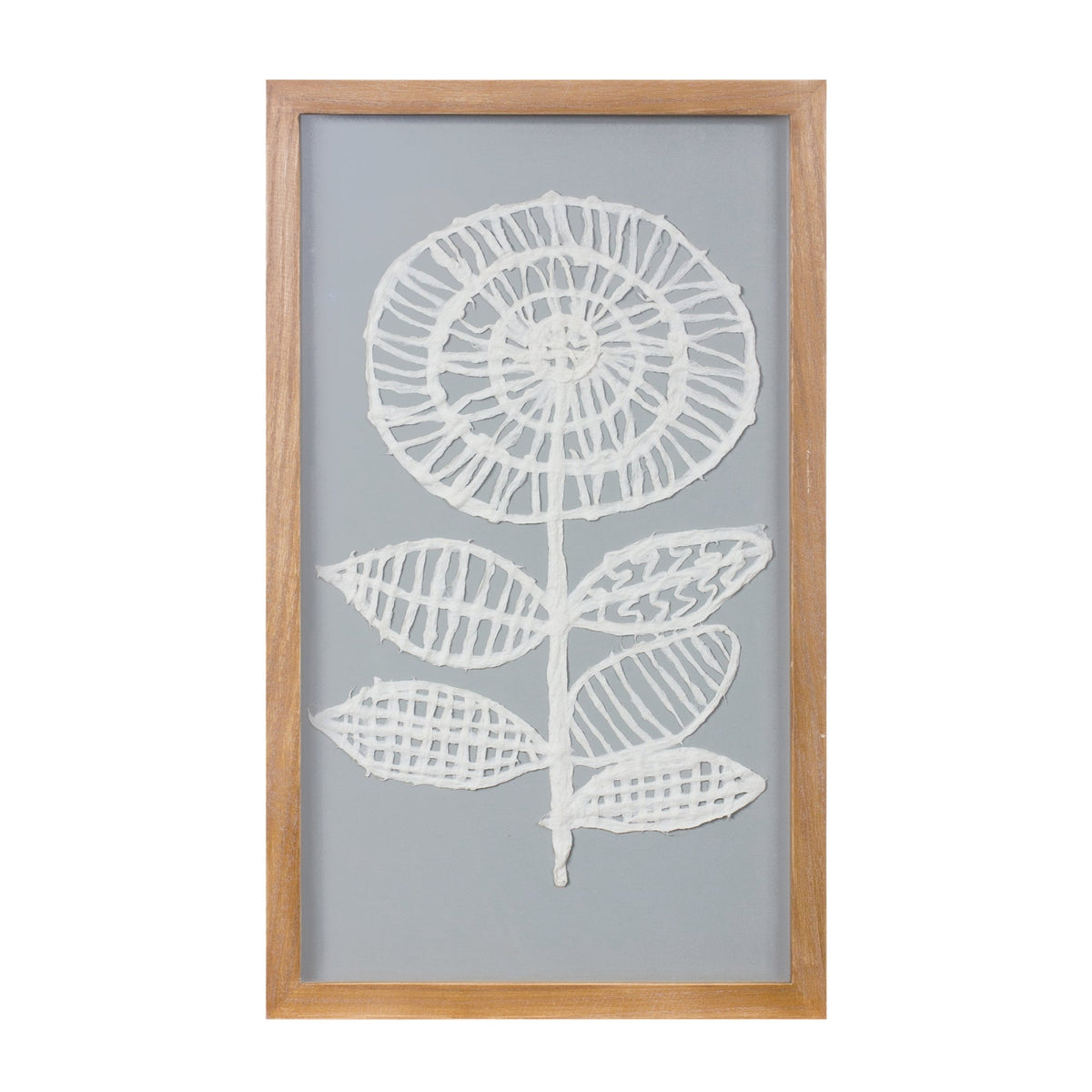 Framed-paper-mache-flower-wall-art-(set-of-2)-Wall-Art