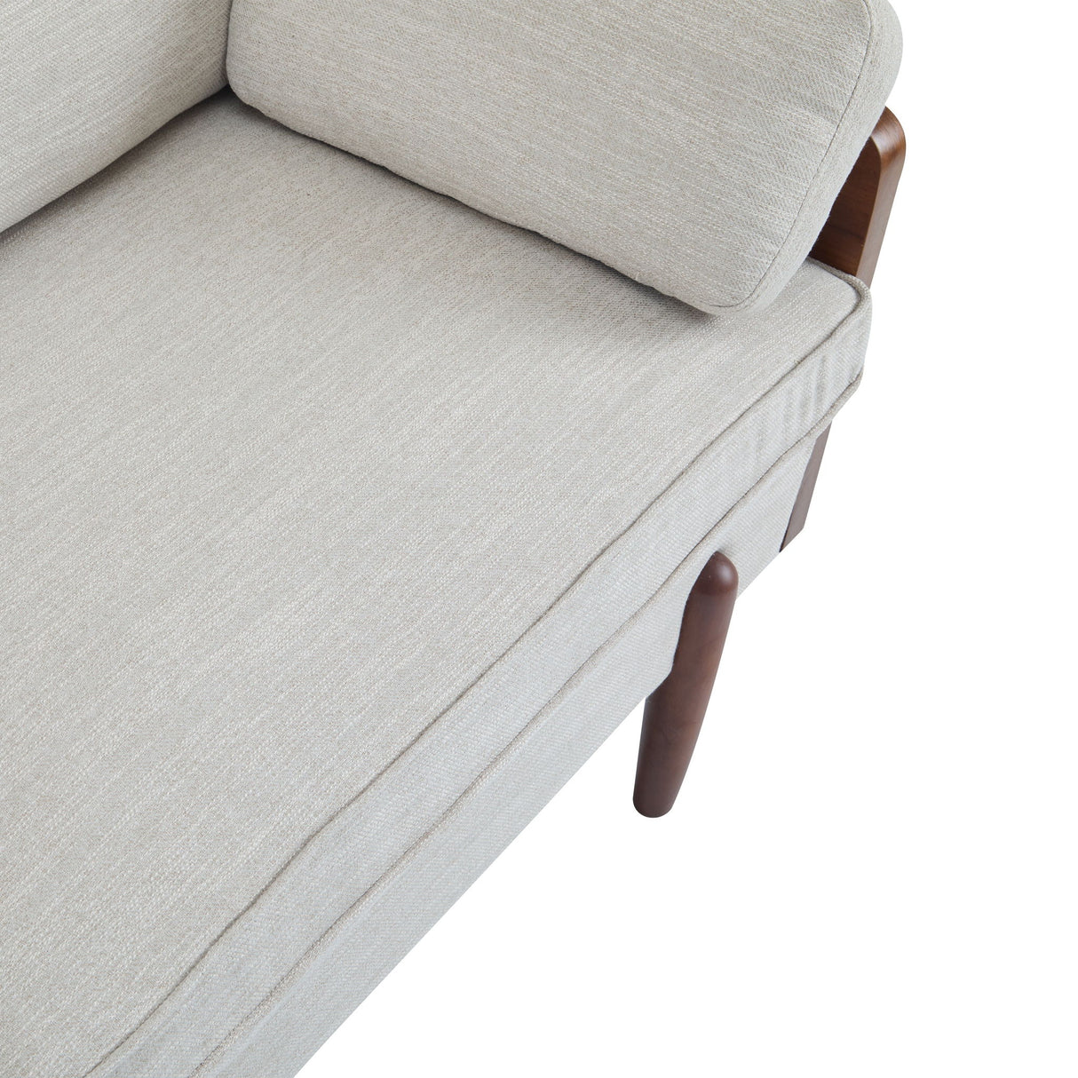 Mid Century Moderne Sofa With Wood Sides