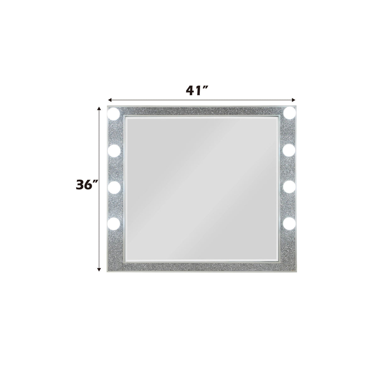 Sliverfluff - Mirror With Light - Mirrored / Champagne - Best Buy Furniture