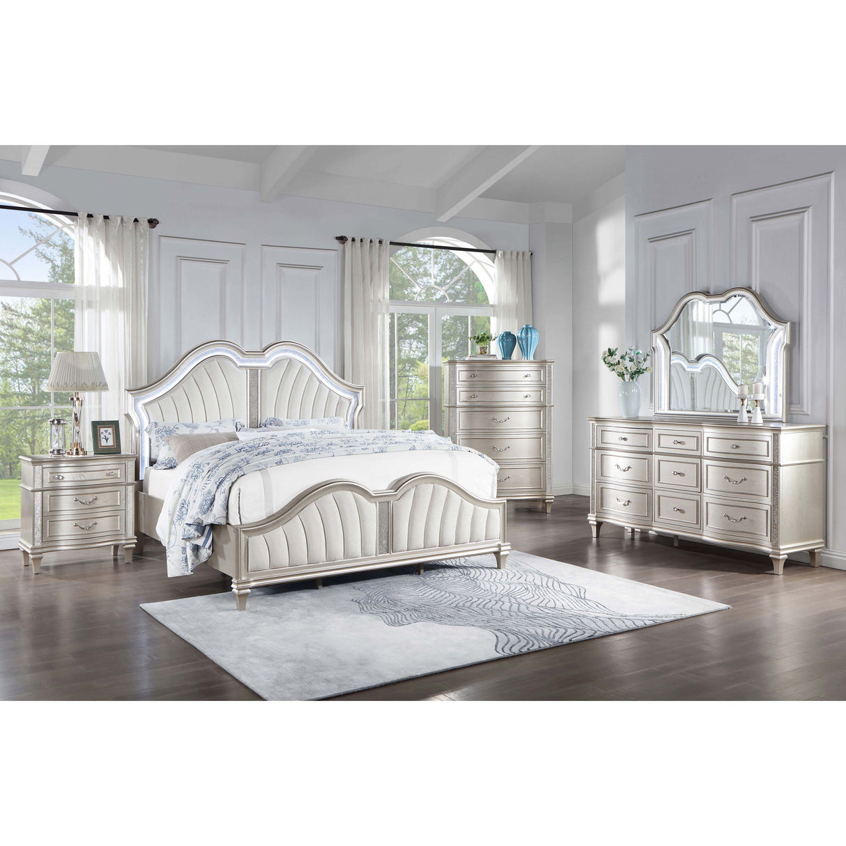 Katerina - 5 Drawer Chest With Hidden Drawer - Oak
