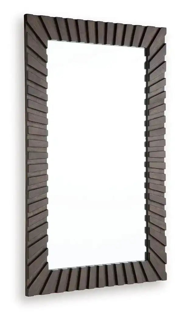 Advin - Accent Mirror - Dark Brown - Best Buy Furniture