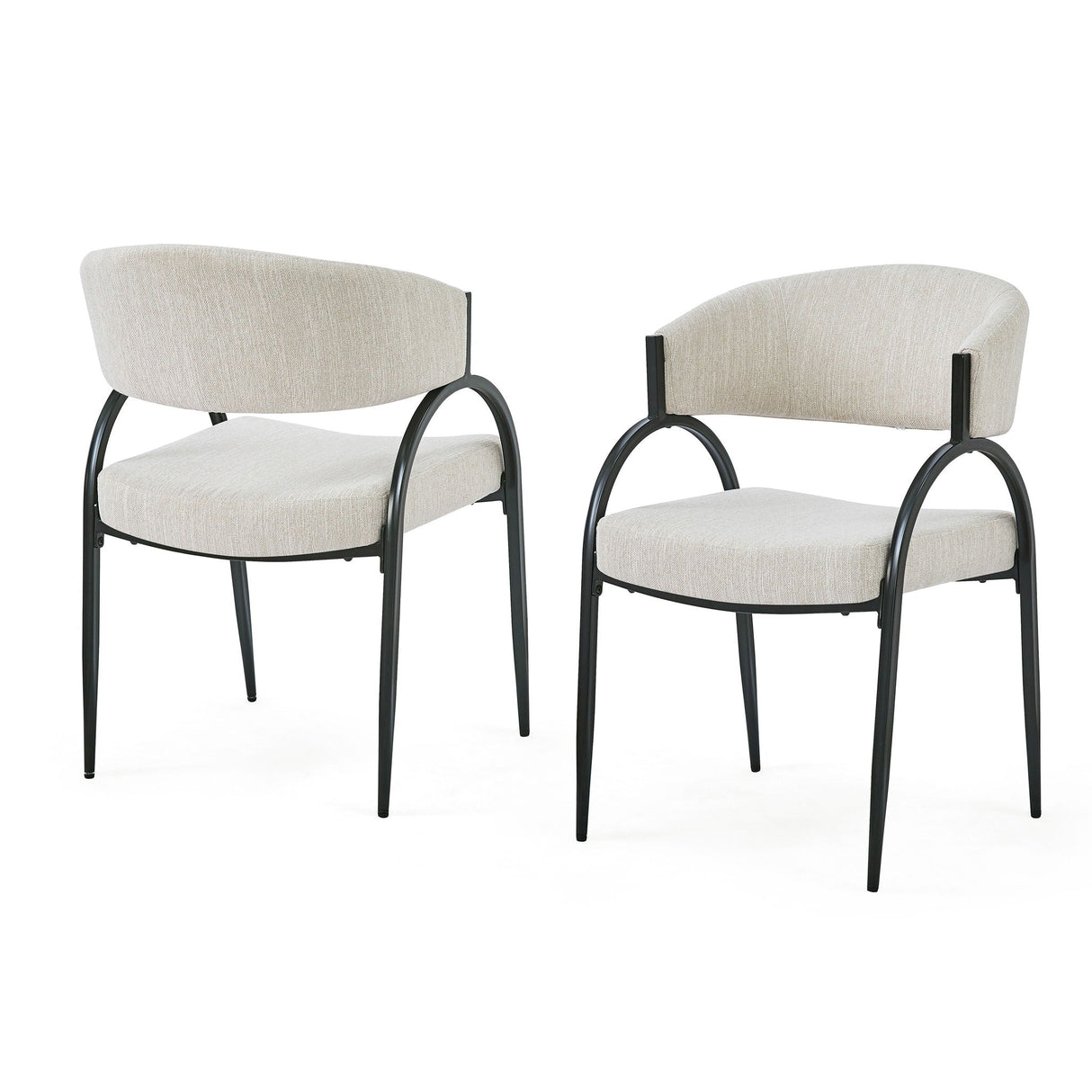 Contemporary Upholstered Dining Chairs With Metal Legs (Set of 2) - Best Buy Furniture