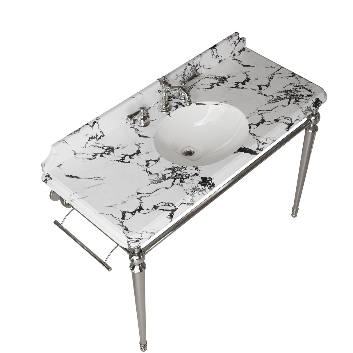 VICI 48" Bathroom Ceramic Undermount Basin and Artificial Marble Countertop
