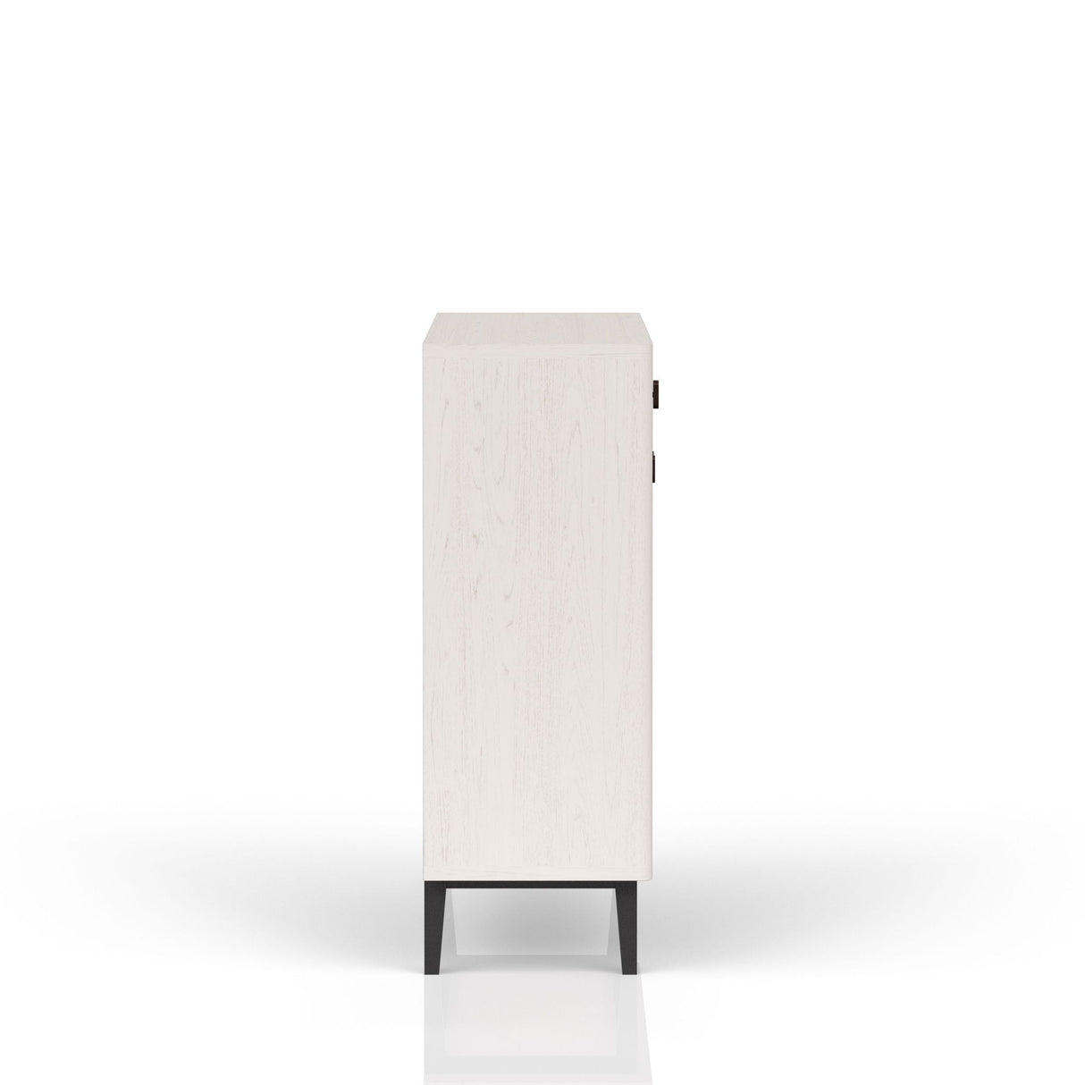 Bar Cabinet With Large Storage - White / Pecan
