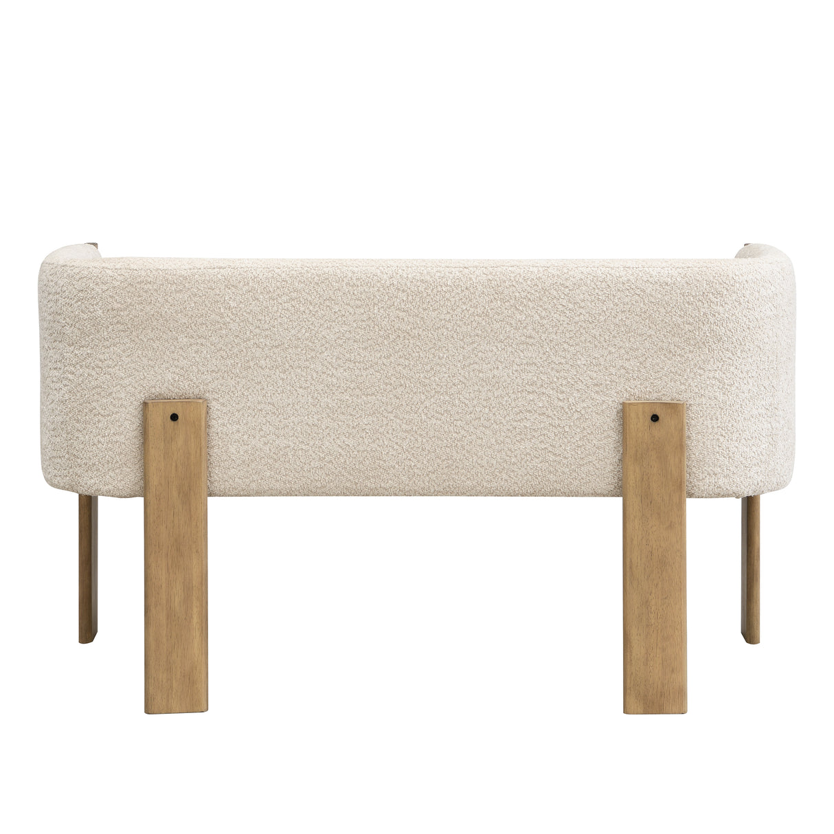48.5" Upholstered Solid Loveseat (Natural Ash+Almond)