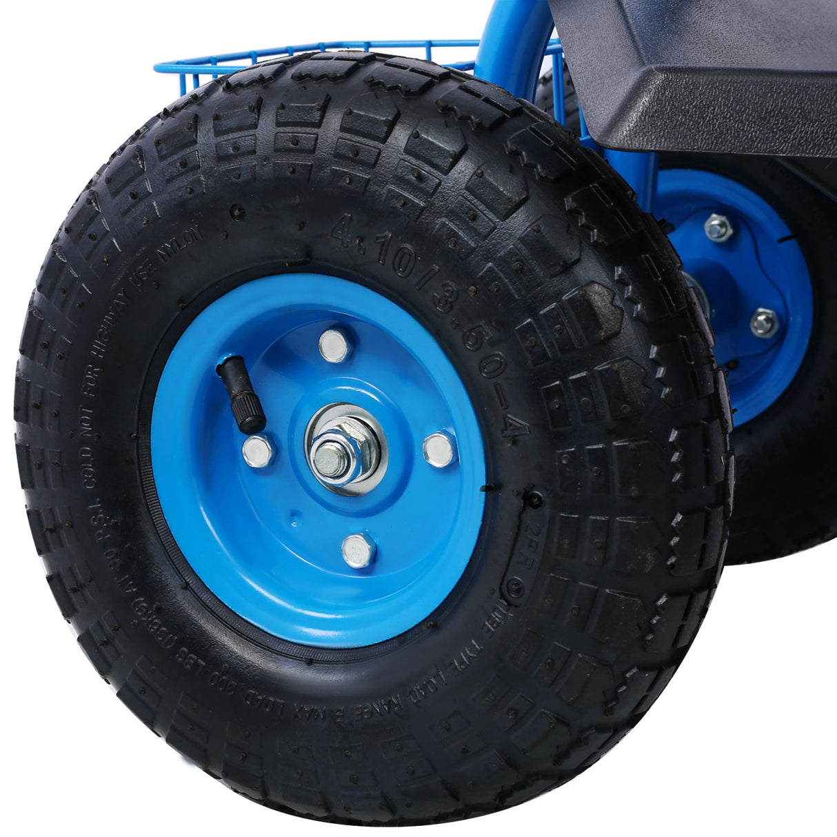 Rolling Garden Scooter Cart Seat With Wheels, 360 Swivel, Tool Tray