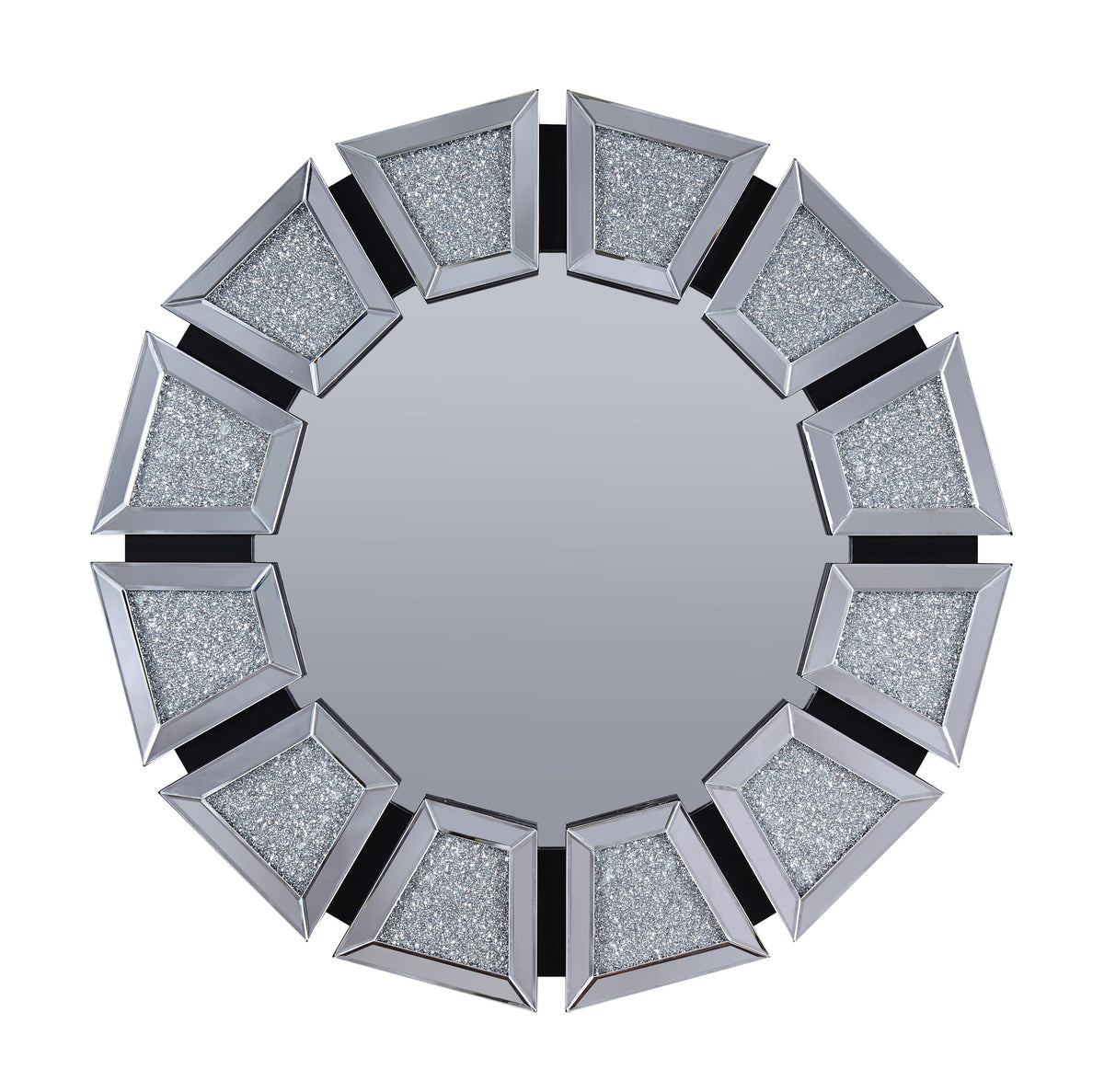 Noralie Mirrored Faux Diamonds Accent Mirror
