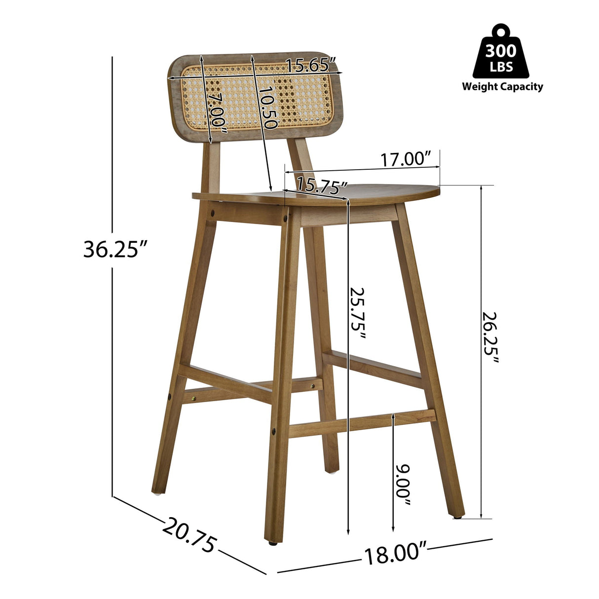 Bari - Indoor Wood Barstool (Set of 2) - Best Buy Furniture
