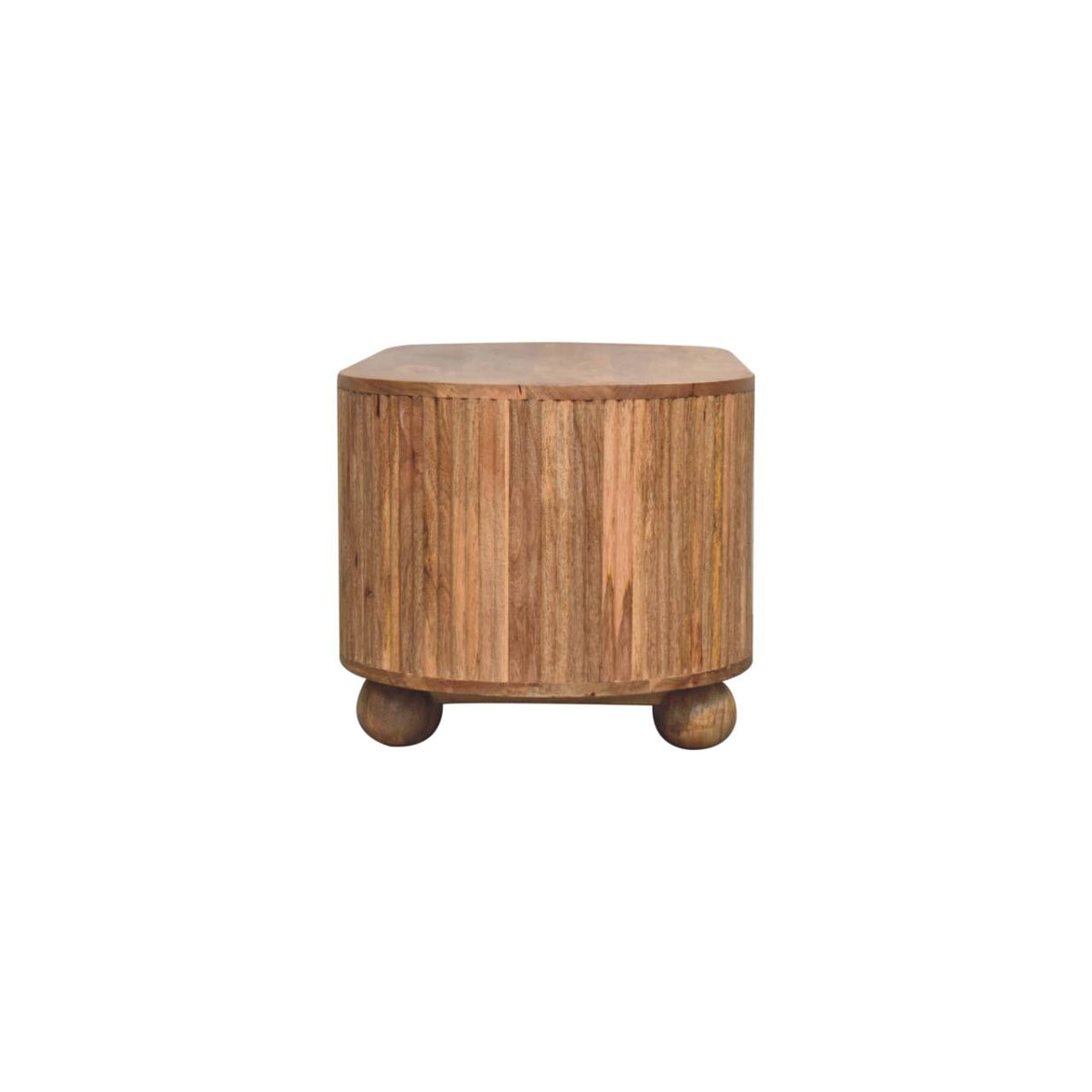 Solid Wood Soba Ball Coffee Table, Open Storage