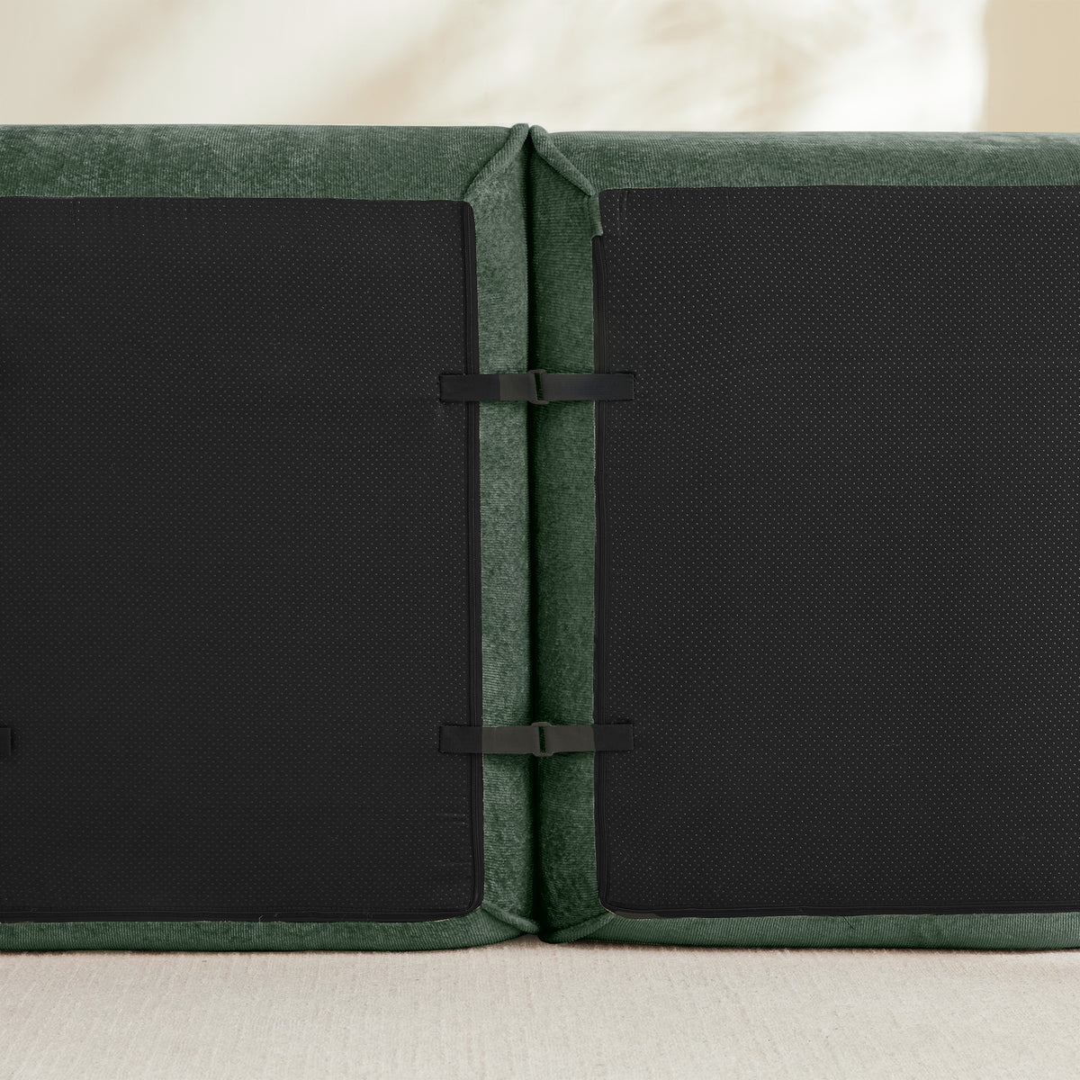Armless Sofa Velvet-Green