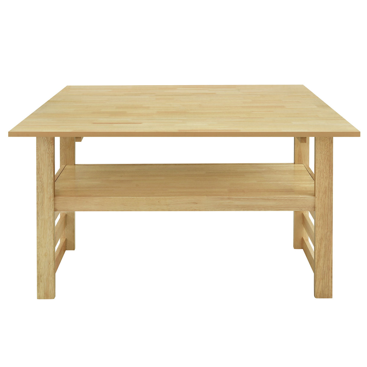 5 Piece Extendable Wood Square Dining Table Set With 2 Drop Leaves