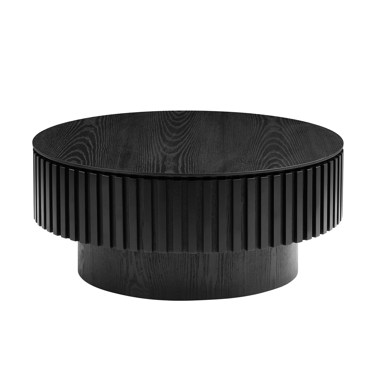31.49'' Nesting Round Wood Coffee Table with Storage