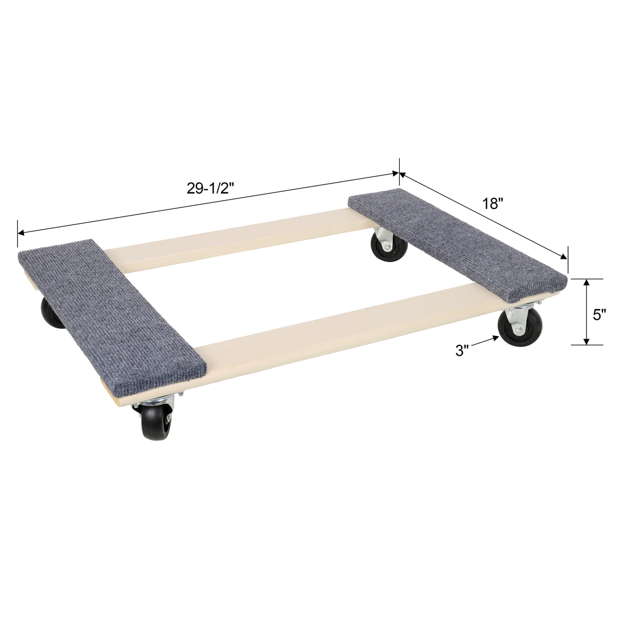 2 Pack Heavy Duty Moving Dolly Set