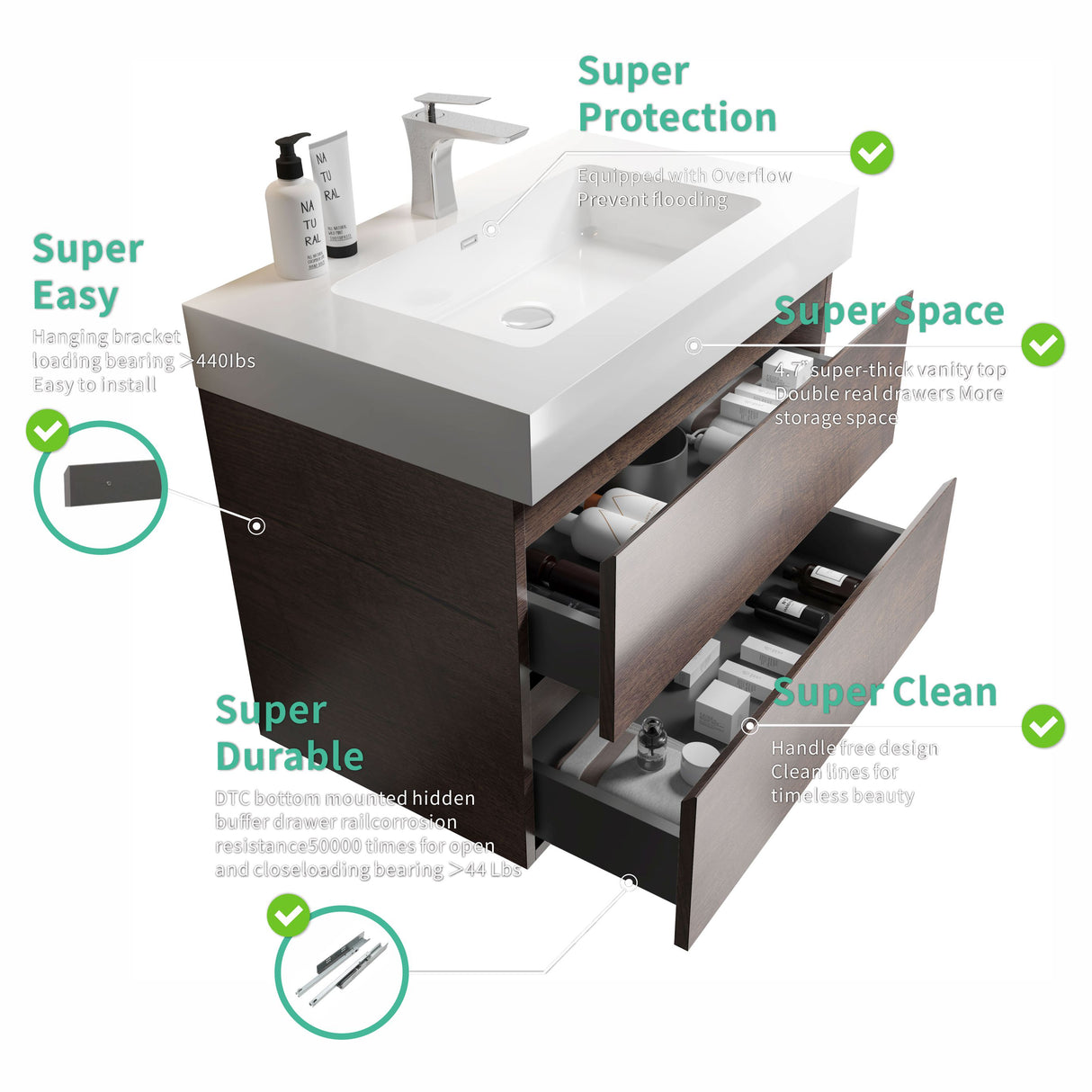 Alice 30" Floating Bathroom Vanity