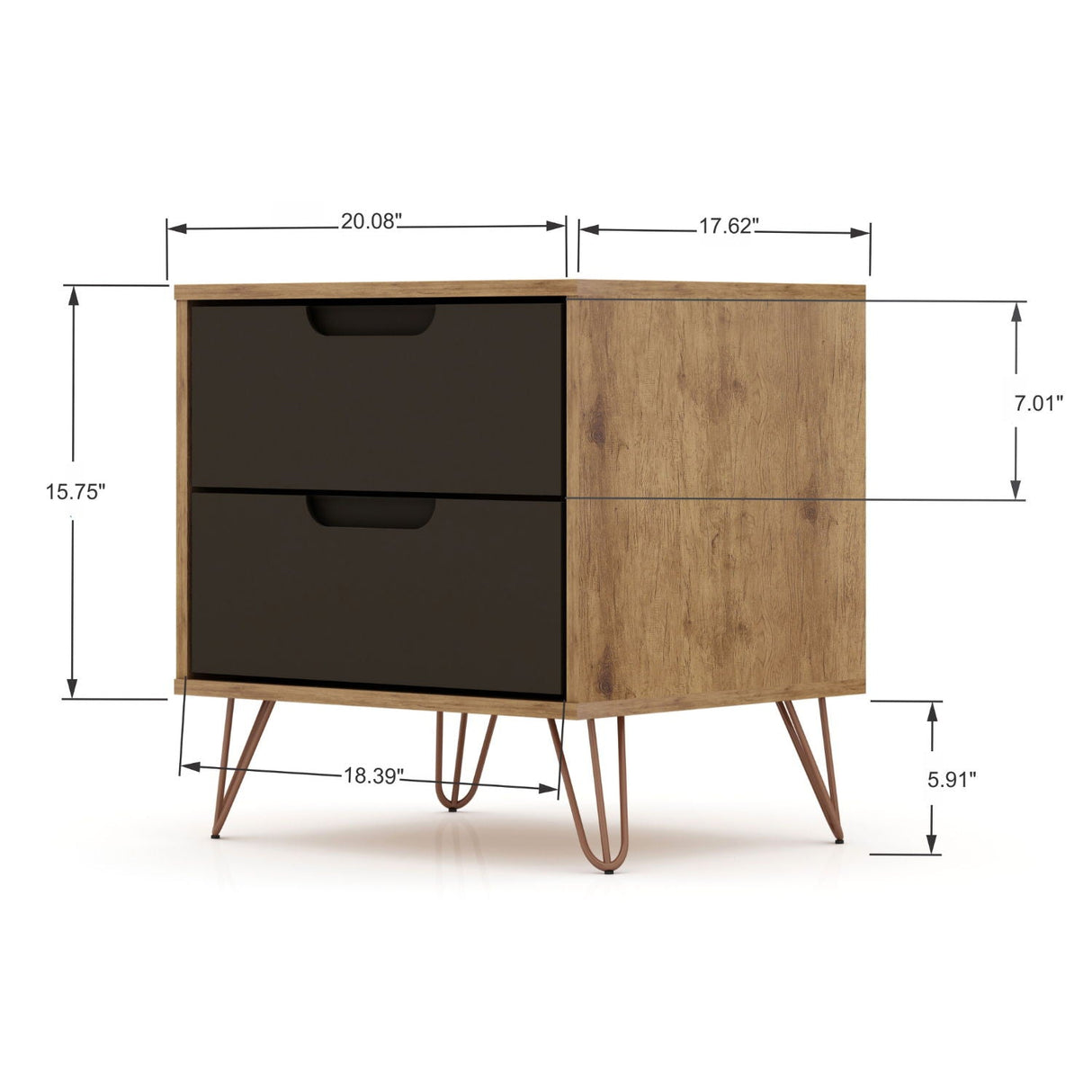 Rockefeller - 2 Drawer Nightstand