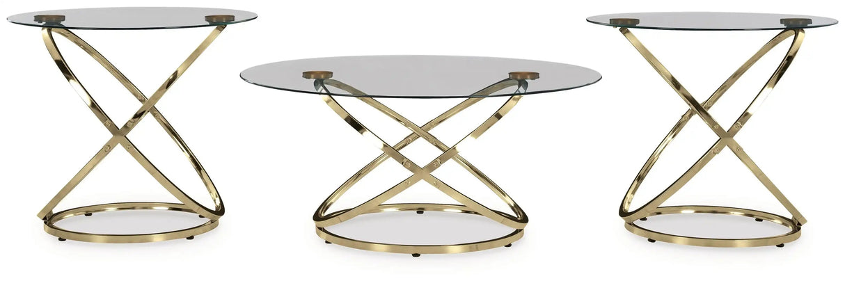 Crimonti - Occasional Table Set (Set of 3) - Champagne - Best Buy Furniture