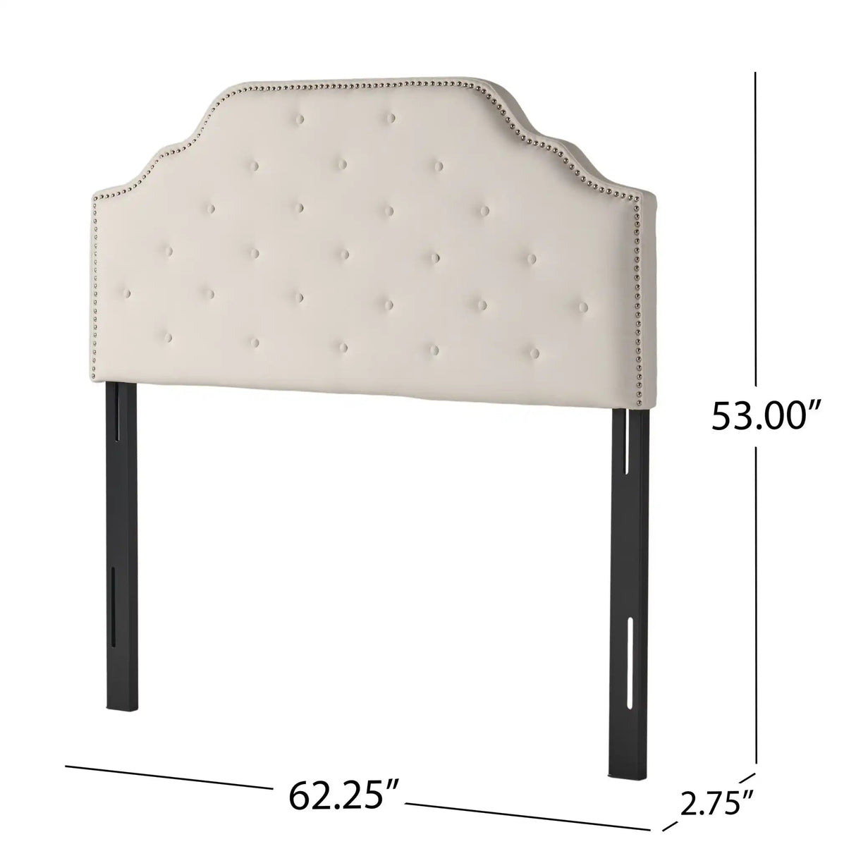 Charismatic - Size Headboard With Button Tufting And Nailhead Trim - Best Buy Furniture