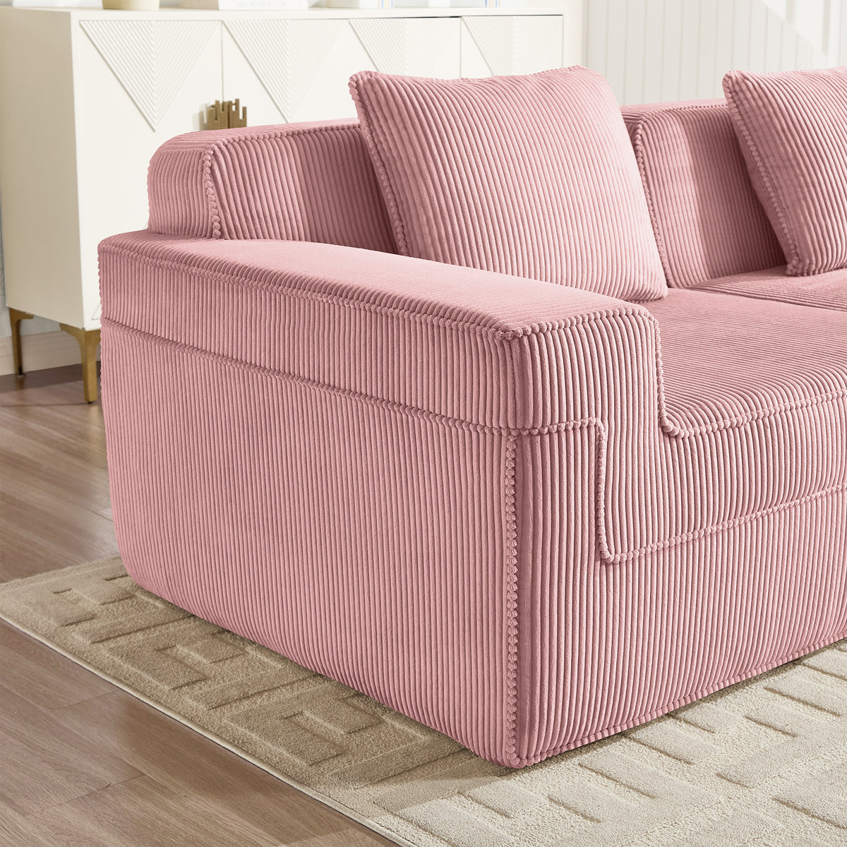 Modular 4 Seat U Shape Sectional Boneless Sofa