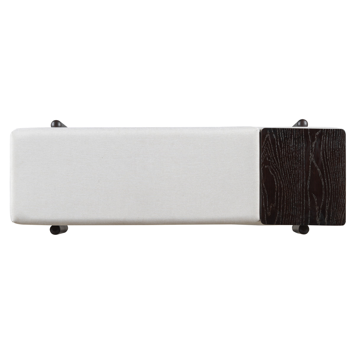 TREXM Farmhouse Upholstered Storage Bench with Hidden Compartment - Espresso