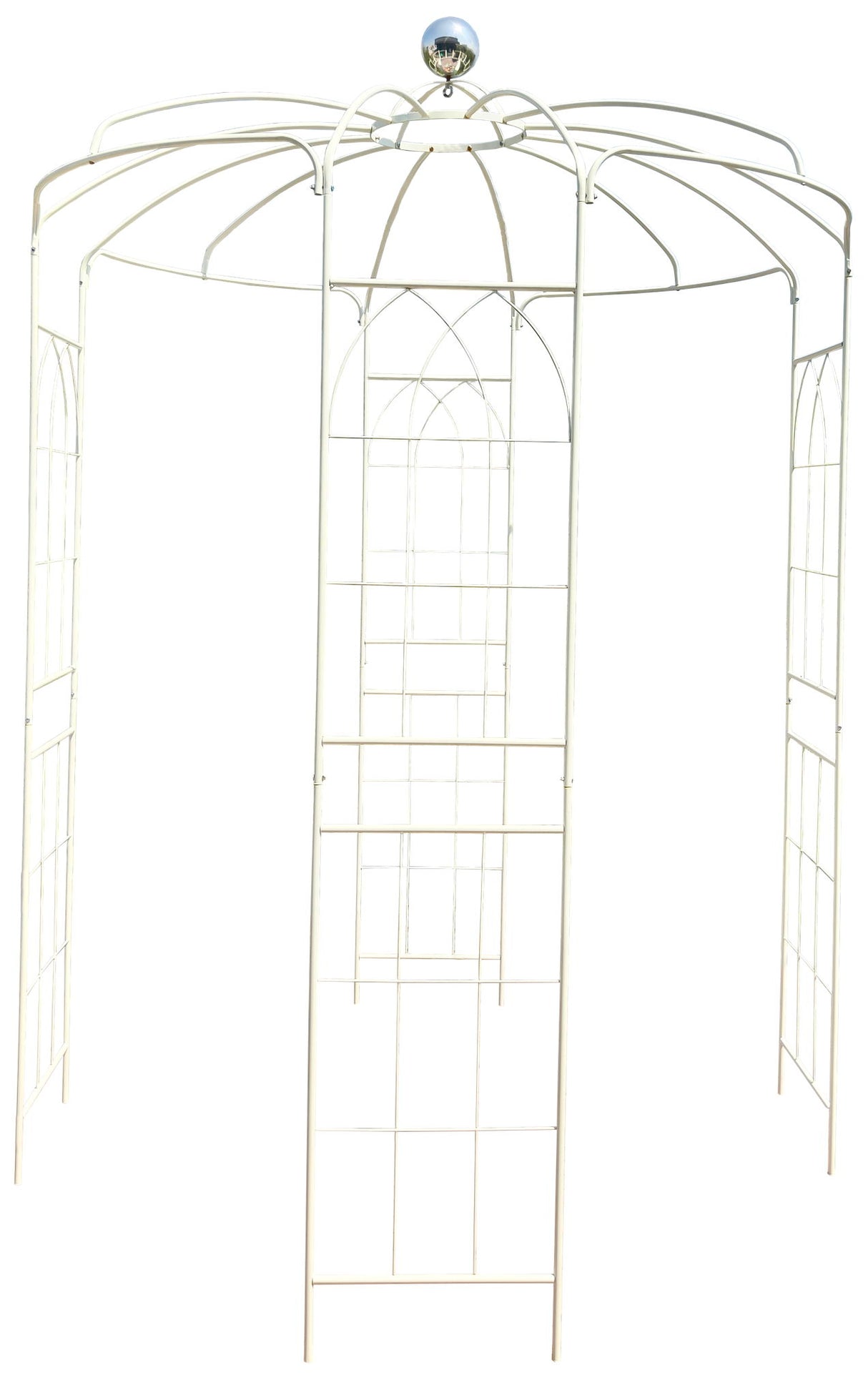 Metal Garden Arch Iron Garden Arbors Gazebo Dia High Birdcage Shape Pergola Pavilion For Wedding Ceremony