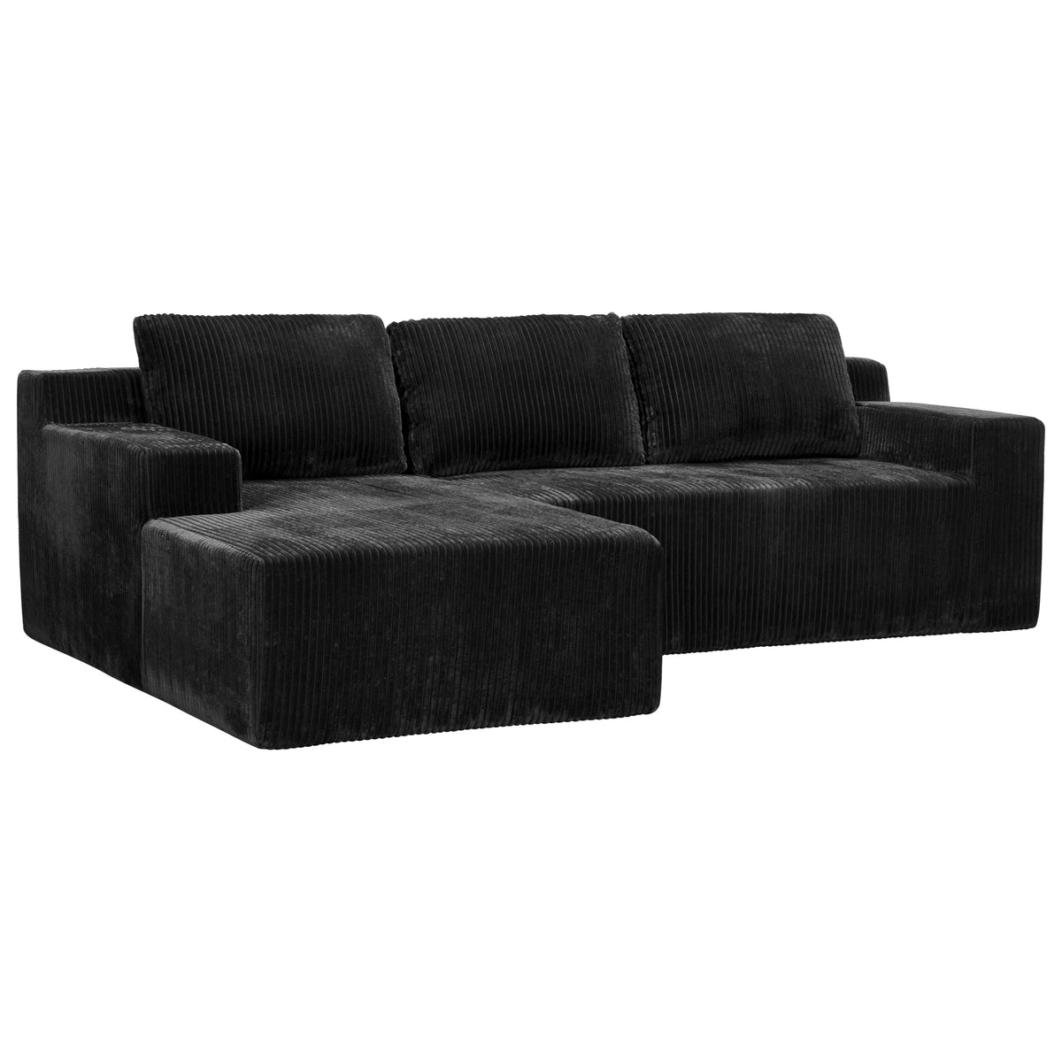Corduroy Modular L Shaped Sectional Sofa