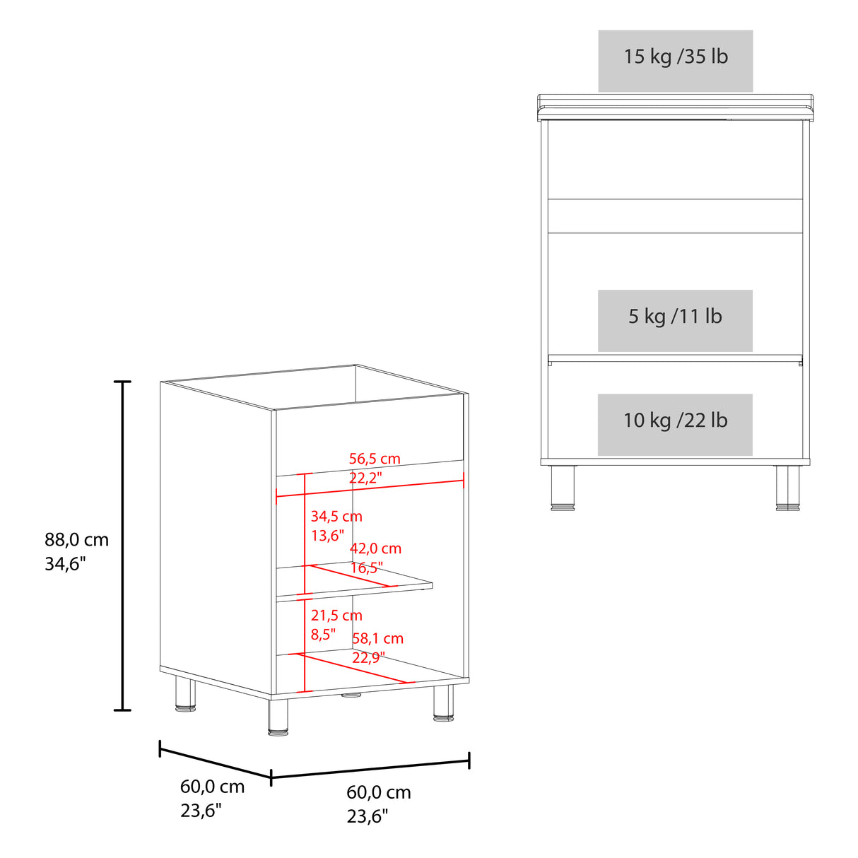 Foster 2 Door Utility Tub and Sink Freestanding Cabinet