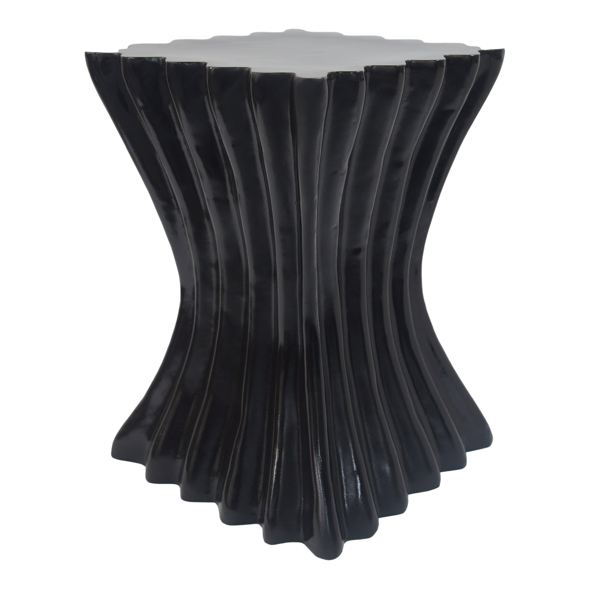 Outdoor Side Table, Wave Design End Table