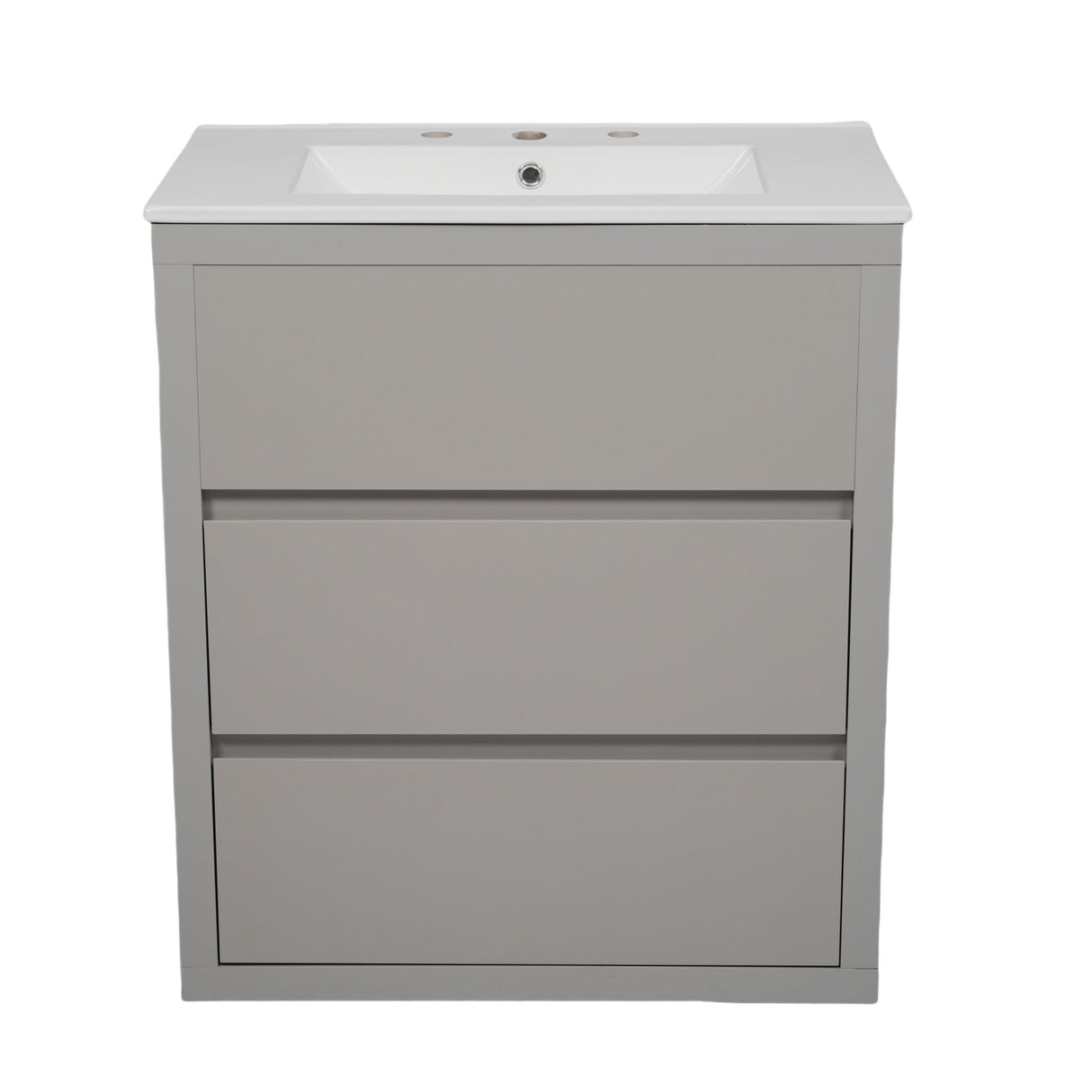Double Sinks Bathroom Vanity Set With 2 Ceramic Basins