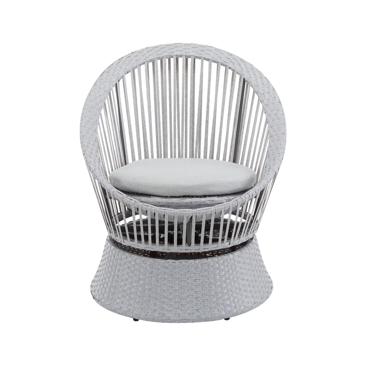 Modern Swivel Wicker Lounge Chair With Round Design - Best Buy Furniture