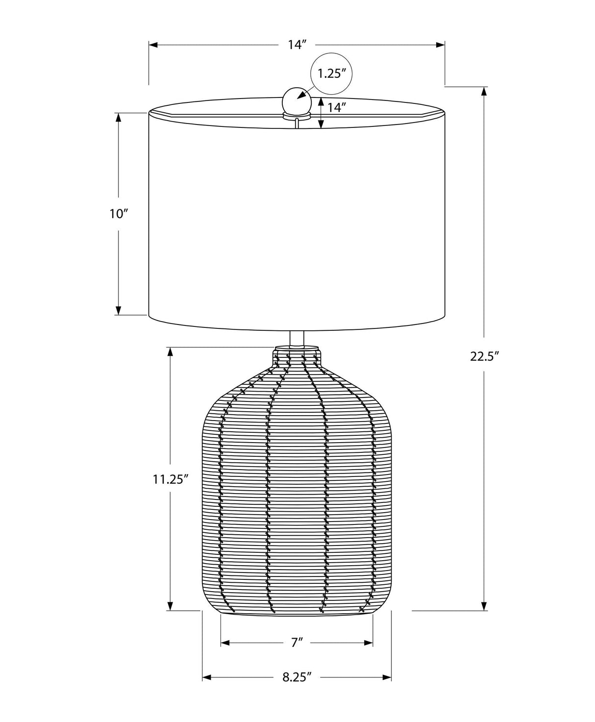 Lighting, Table Lamp, Rattan, Modern - Best Buy Furniture
