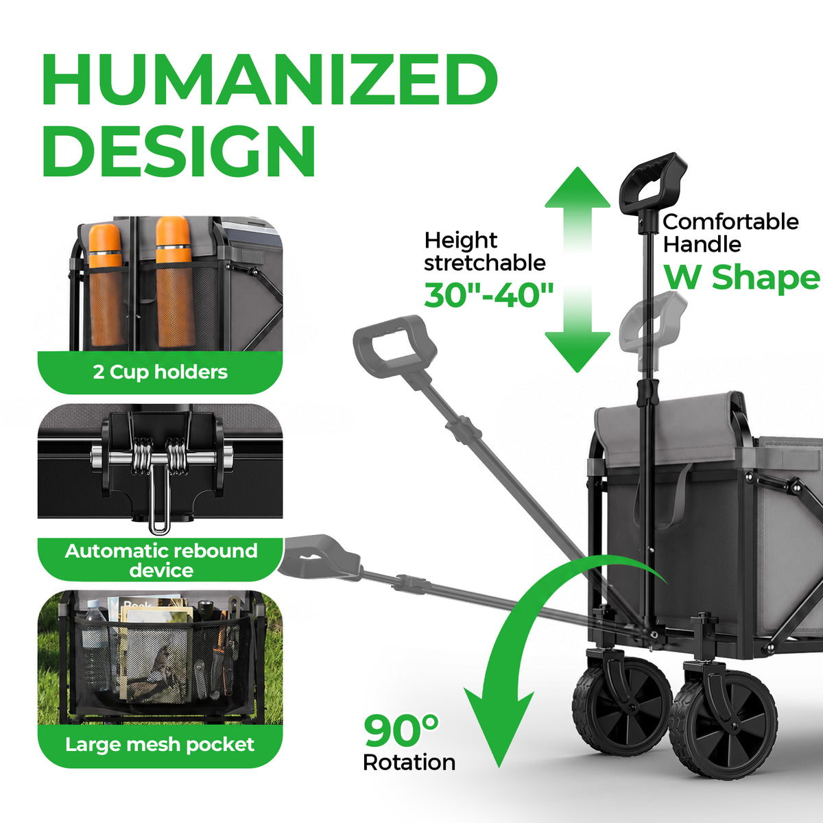 Expandable Dual-Layer Utility Wagon with Extra Space