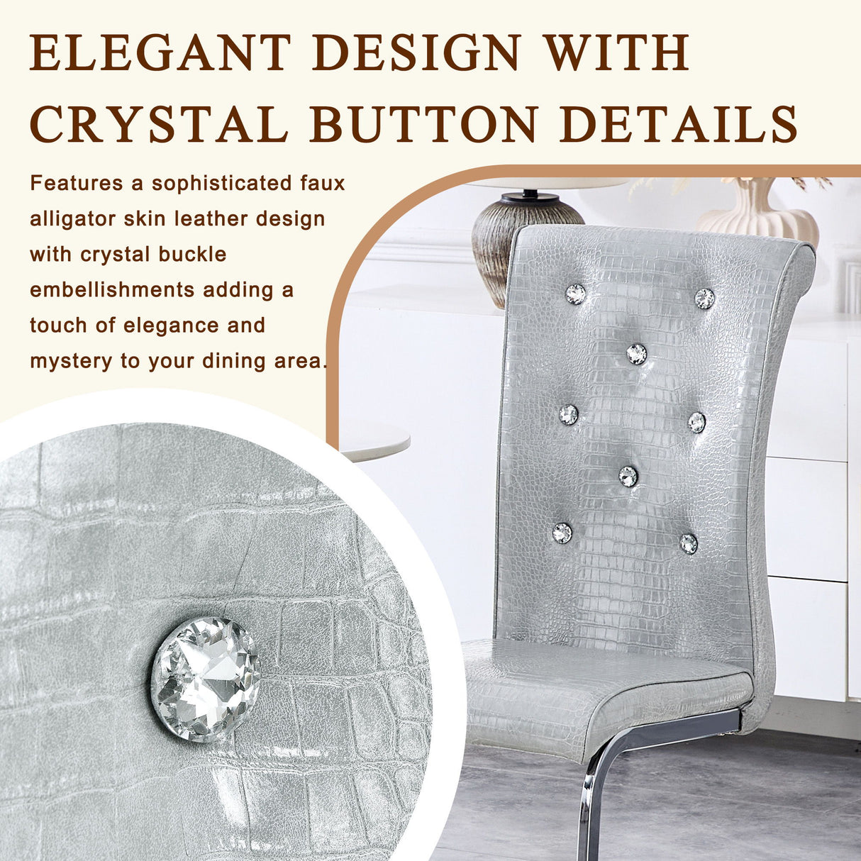 Elegant Design Upholstered Dining Chairs